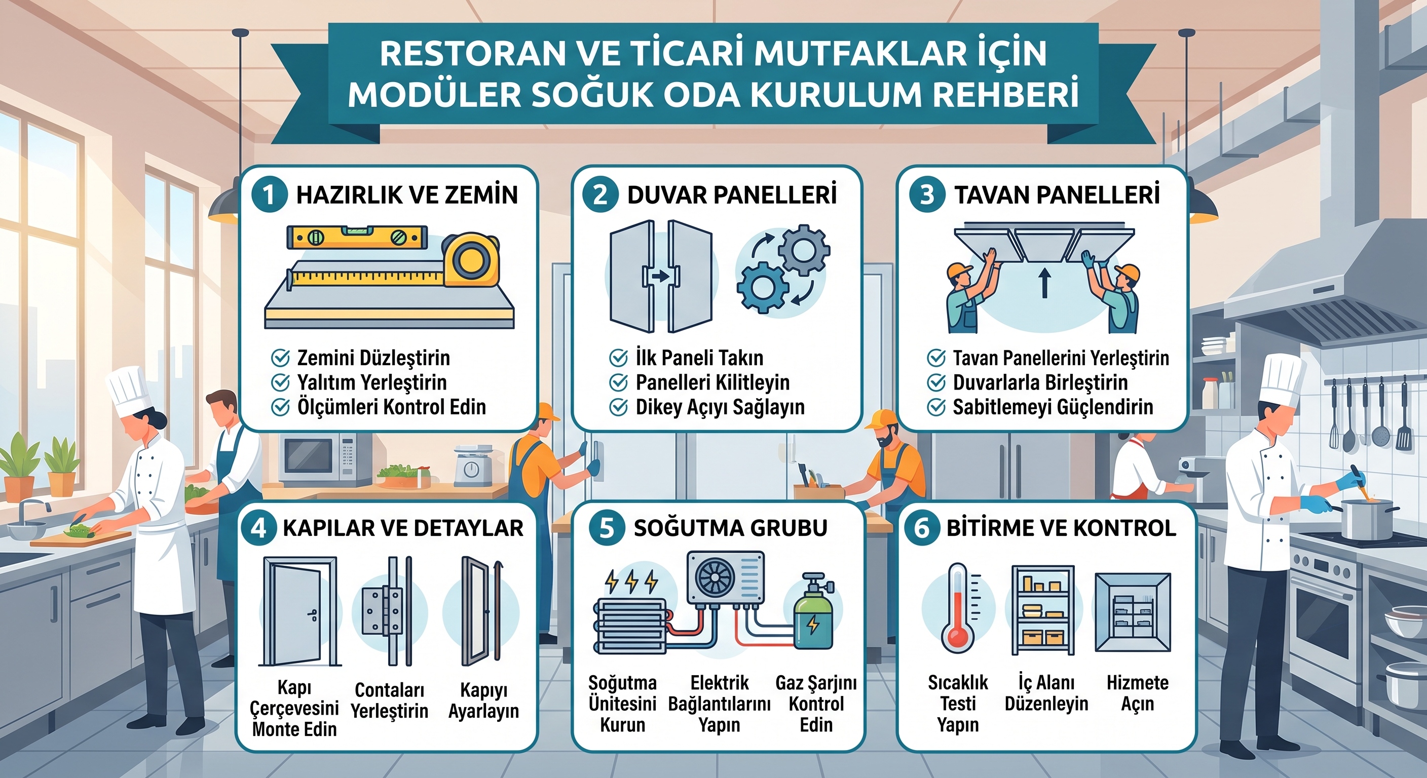 Restoran ve Ticari Mutfaklar İçin Modüler Soğuk Oda Kurulum Rehberi